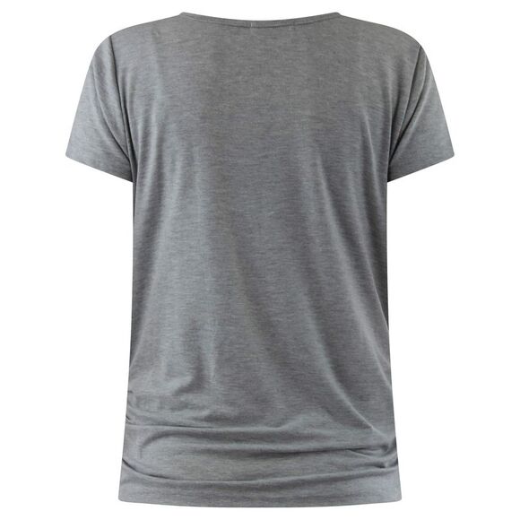 Gray Lightweight Knotted Front Tee - Picture 8 of 9